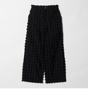 スクエア フリンジ ジャガード ワイドパンツ