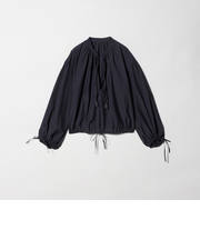 コットンナイロン ボリューム スキッパー ブラウス