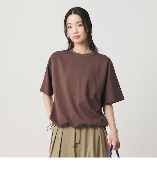 ヘム ドローストリング 5分袖 Tシャツ