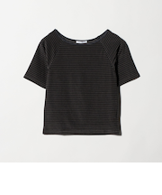 コットン パイルボーダー 5分袖カットソー