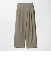 ポプリン 2タック ラップパンツ ウォッシャブル 吸水速乾 接触冷感