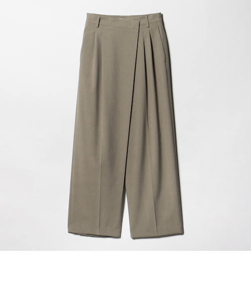 ポプリン 2タック ラップパンツ ウォッシャブル 吸水速乾 接触冷感