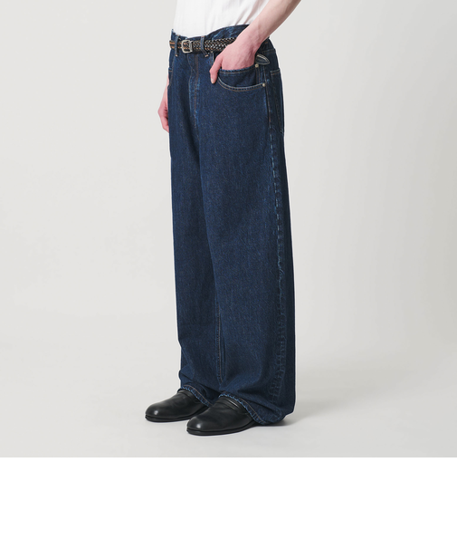 デニム ルーズ ポケット バギー パンツ