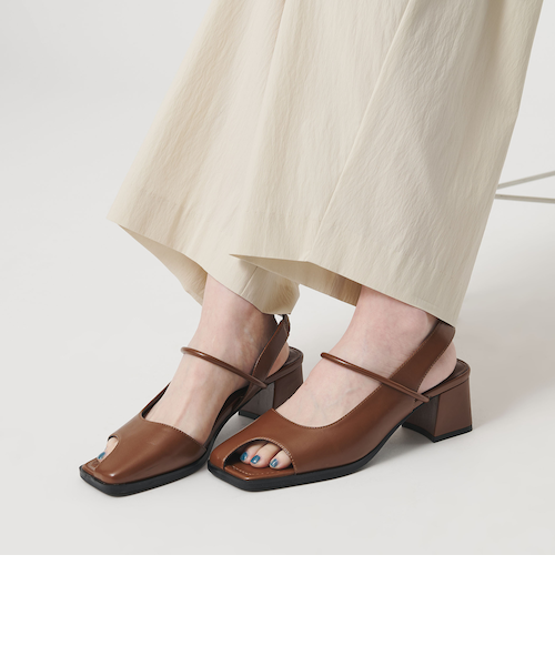 オープントゥ バックストラップミュール サンダル｜ビューティー