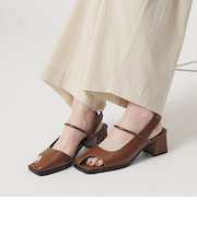 オープントゥ バックストラップミュール サンダル