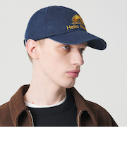 ＜HELLO SUNRISE＞ウォッシュド オリジナル ロゴ キャップ