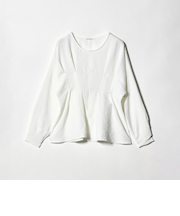 【WEB限定】ウエストタック ペプラムプルオーバー ウォッシャブル