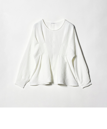 【WEB限定】ウエストタック ペプラムプルオーバー ウォッシャブル