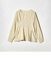 【WEB限定】ウエストタック ペプラムプルオーバー ウォッシャブル