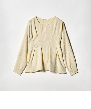 【WEB限定】ウエストタック ペプラムプルオーバー ウォッシャブル