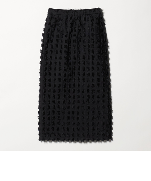 スクエア フリンジ ジャガード スカート