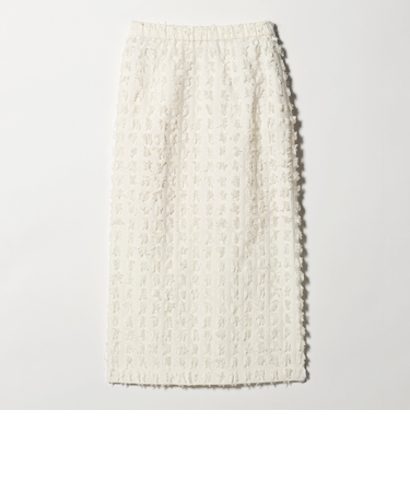 スクエア フリンジ ジャガード スカート