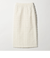 スクエア フリンジ ジャガード スカート