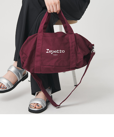 ＜repetto＞コットン ダッフル バッグ M