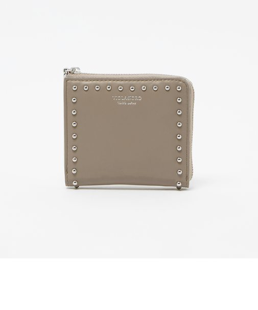 ＜VIOLAd’ORO＞レザー スタッズ ミニウォレット