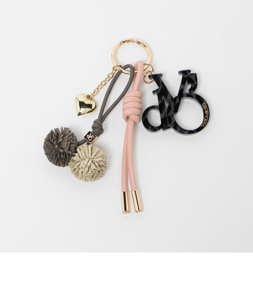 ＜VIOLAd’ORO＞ポンポン ロゴ バッグチャーム