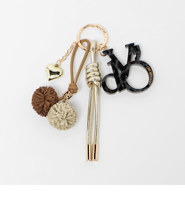 ＜VIOLAd’ORO＞ポンポン ロゴ バッグチャーム