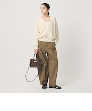 【WEB限定 Wardrobe DAILY MINIMAL】レース ジップカーディガン ウォッシャブル