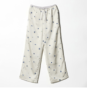 フラワー エンブロイダリー ドローストリング パンツ ウォッシャブル