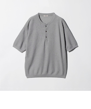 エアミラノ ヘンリーネック ニット ウォッシャブル 抗菌 防臭機能付き