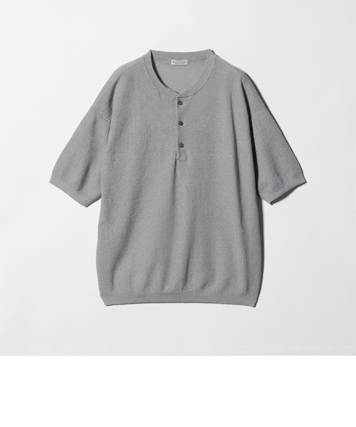 エアミラノ ヘンリーネック ニット ウォッシャブル 抗菌 防臭機能付き