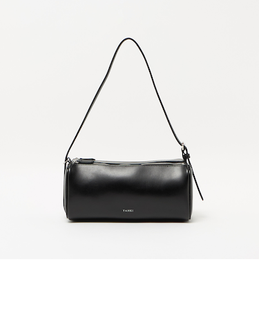 ＜YAHKI＞レザー スクエア ダブルジップ ショルダーバッグ