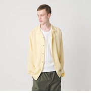 フィブリル キュプラ ストライプ シャツ