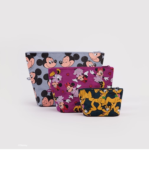 ＜BAGGU＞GO ポーチセット MICKEY、MINNIE＆PLUTO/3P