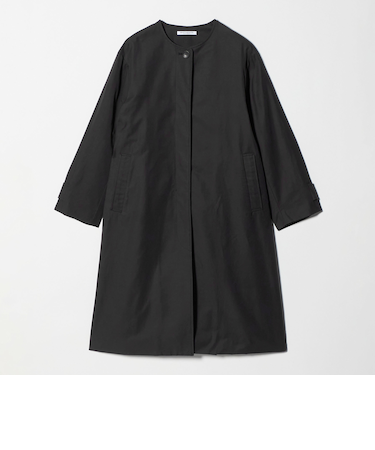 【WEB限定】コットンナイロン ツイルノーカラーコート