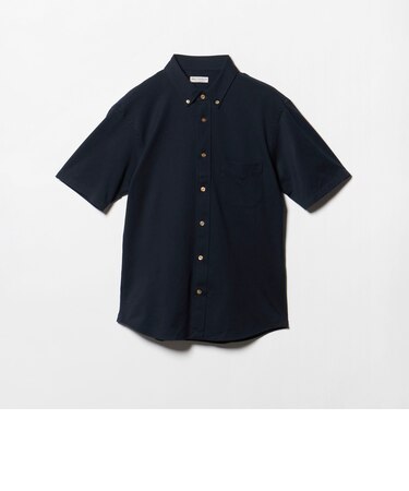 クイック ストレッチ シャンブレー ボタンダウン 半袖シャツ SLIM型 吸水速乾機能付き