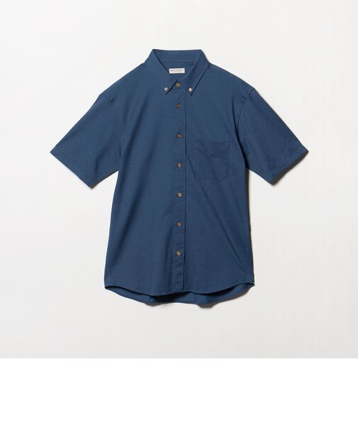 クイック ストレッチ シャンブレー ボタンダウン 半袖シャツ SLIM型 吸水速乾機能付き