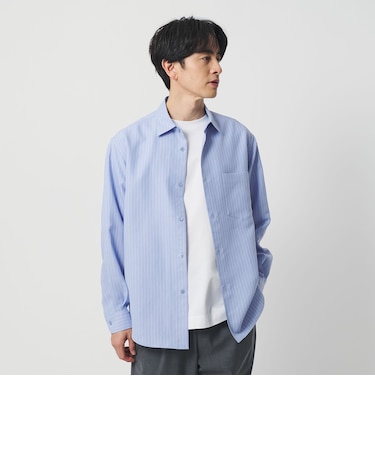 ライト リネンタッチ ストライプ レギュラー シャツ FORM TAPERD型