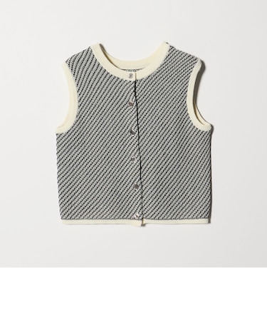 コットンポリエステル ジャガード 2WAYニットベスト  ウォッシャブル