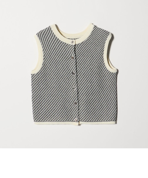 コットンポリエステル ジャガード 2WAYニットベスト  ウォッシャブル