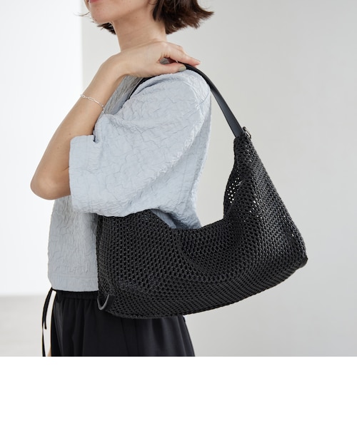 美品 ユナイテッドアローズ ハラコ素材 パーティーバッグ ハンドバッグ 黒 コンビ ネット ショルダーバッグ｜ビューティー＆ユース ユナイテッド