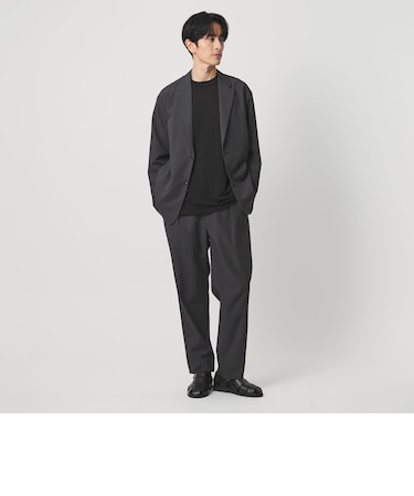 KOMATSU PACK 1プリーツ イージー ワイド テーパード パンツ NO.9 セットアップ対応 撥水 ウォッシャブル