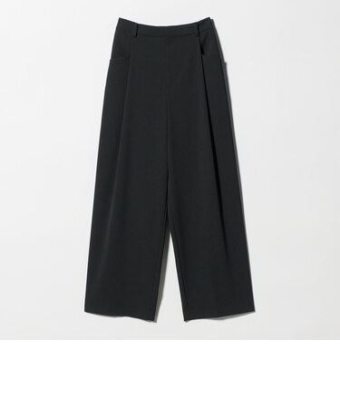 ポリエステルブレンド バックゴム ワイドパンツ ウォッシャブル