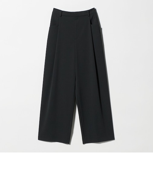 ポリエステルブレンド バックゴム ワイドパンツ ウォッシャブル