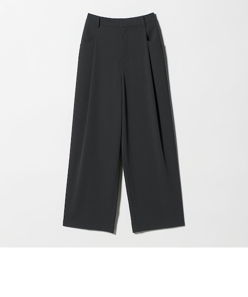 ポリエステルブレンド バックゴム ワイドパンツ ウォッシャブル