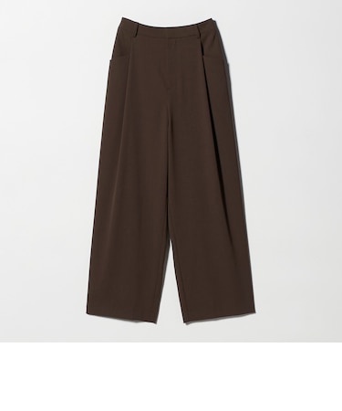 ポリエステルブレンド バックゴム ワイドパンツ ウォッシャブル