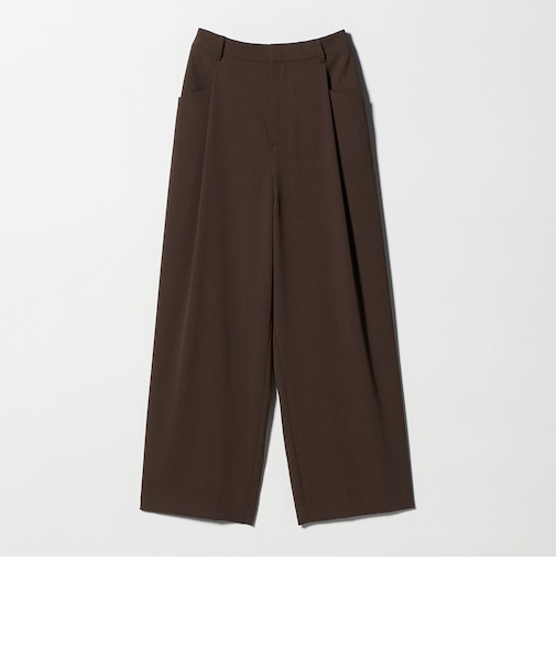 ポリエステルブレンド バックゴム ワイドパンツ ウォッシャブル