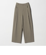 ポリエステルブレンド バックゴム ワイドパンツ ウォッシャブル