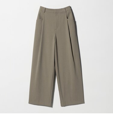 ポリエステルブレンド バックゴム ワイドパンツ ウォッシャブル