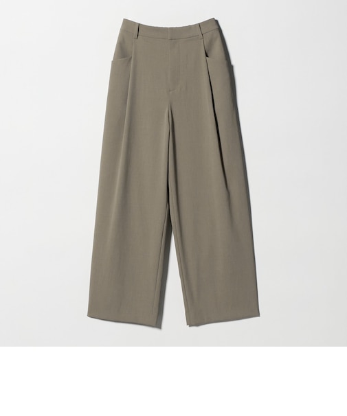 ポリエステルブレンド バックゴム ワイドパンツ ウォッシャブル