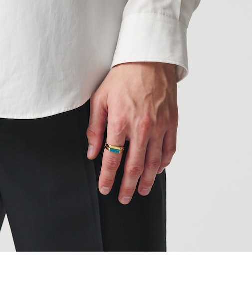 ＜eoa＞ストーン ダブル リング