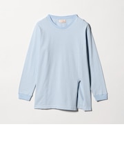 ＜ MEYAME＞ボーダー スリット ロングスリーブ Tシャツ