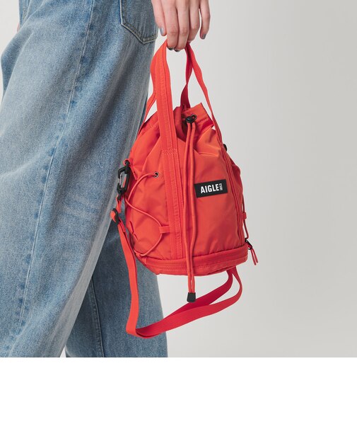 <AIGLE>コンパクト 2WAY ドロストバッグ