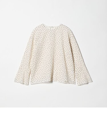 ポリエステル ドット シアー ブラウス ウォッシャブル