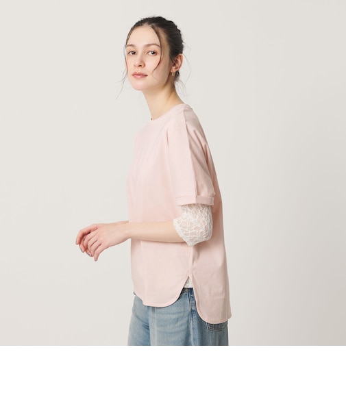 コットン天竺 ラウンドヘム Tシャツ