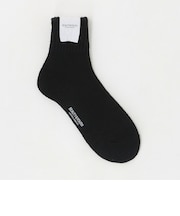 ダブル リブ パイル クウォーター ソックス